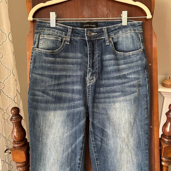 Risen High Rise Boot Flare Stretch Jeans 7 28 - Picture 3 of 10